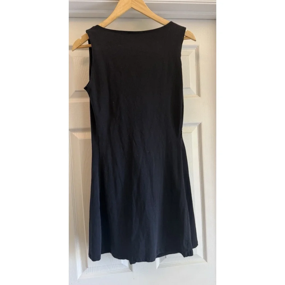 Brandy Melville Wrap Top Women One Size Black Tie Front Sleeveless Deep V-Neck